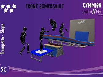 3 Task Cards Front Somersault in Gymnastics Level 6