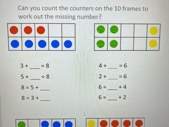 Addition using 10 frames