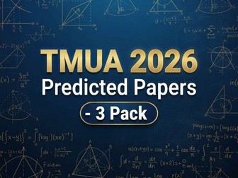 TMUA Predicted Papers 2026 — Pack of 3 (2x Paper 1s, 1x Paper 2) with Full Worked Mark Schemes