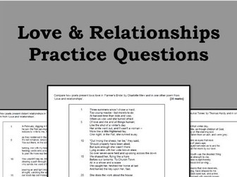 Love & Relationships Practice Questions AQA GCSE