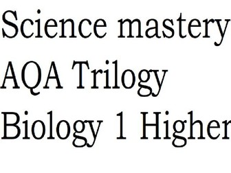 AQA trilogy biology paper 1 mastery questions and answers (H)