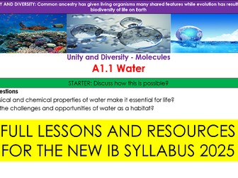 IB A1.1 WATER - FULL LESSON FOR NEW IB 2025