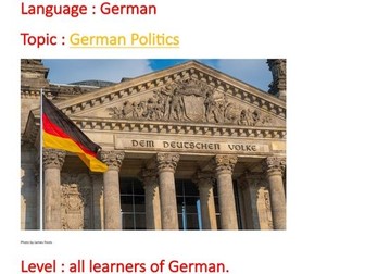 German Politics quiz, multiple-choice with answers.
