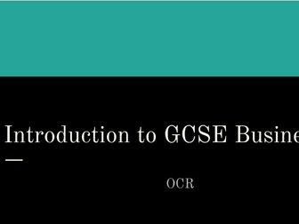 OCR GCSE Business Studies Powerpoint and booklet- options evening