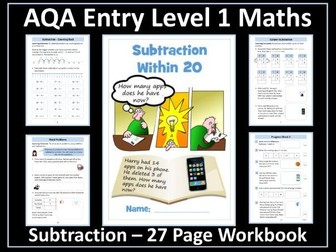 AQA Entry Level 1 Maths - Subtraction Within 20
