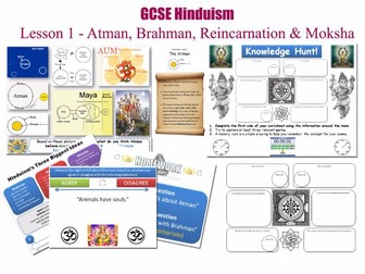 GCSE Hinduism - Lesson 1/20 [Atman, Brahman, Reincarnation, Moksha, Philosophy] (Complete Resources)