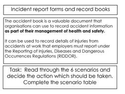 Animal Care, Unit 2, Incident Reporting and RIDDOR