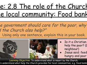 AQA GCSE Religious Studies Theme A Christianity: 2.8 The role of the Church in the local community