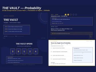 THE VAULT: Probability — GCSE Escape-Room Lesson (Foundation & Higher)
