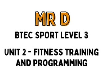 BTEC Sport L3 - Unit 2 Exam Support Docs