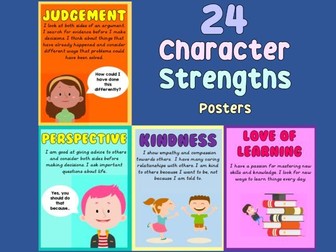 24 Character Strength Posters