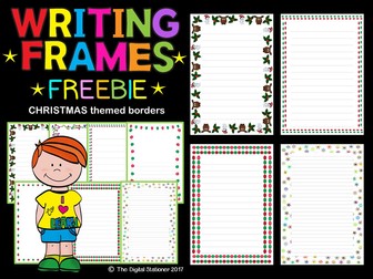 Christmas Winter Writing Frames, Page Borders FREEBIE - 35 printables