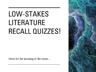 AQA English Literature Paper 1 Low Stakes Revision
