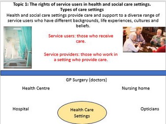 Cambridge National Level 1/Level 2 - Health and Social Care - R032 revision booklet