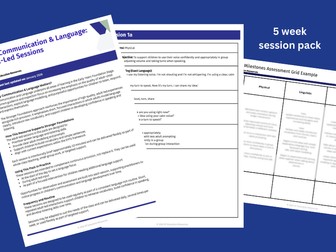 EYFS Communication & Language Adult-Led Sessions – Spring 1 Term (5 week plan)
