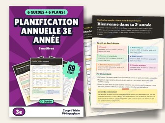 French Year Long Planning Grade 3 Bundle Ontario All Subjects | Planification 3e