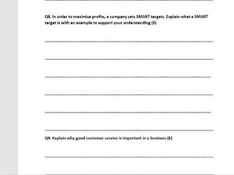 BTEC Level 3 in sport. Unit 22. End of topic (A) assessment