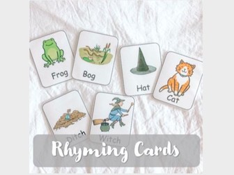 Matching Rhyming Cards - Room on the Broom (Julia Donaldson) / Halloween