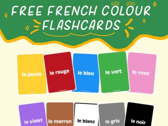 Free French Colour Flashcards | Les Couleurs | French Vocabulary for Kids