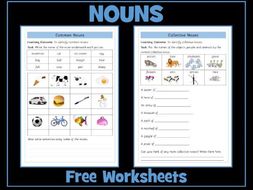 nouns worksheets teaching resources