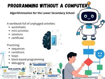 Unplugged Coding & Algorithmization Workbook | Middle School Computer Science