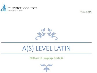 Plethora of Latin Language Tests #2
