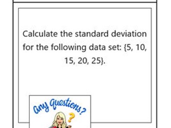 Standard deviation and mean treasure hunt/loops