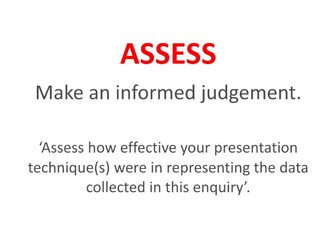 Geography GCSE Command Word Display