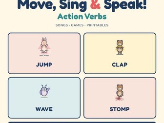 Move, Sing & Speak! Action Verbs – Year 1 / Grade 1 Songs & Games (ESL)