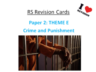 REVISION CARDS - AQA A RS - Crime and Punishment: Paper 2