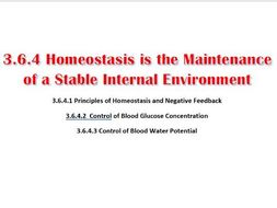 Homeostasis is the maintenance of a stable internal environment