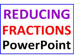 Reducing Fractions PowerPoint Fun Quiz