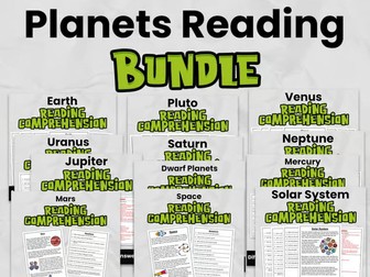 Planets Reading Comprehension Bundle (Grades 3–5) | Solar System, Space & Planet