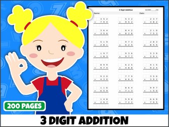 3-Digit Addition Worksheets | 200 Printable Worksheets | Years 3–4 Maths