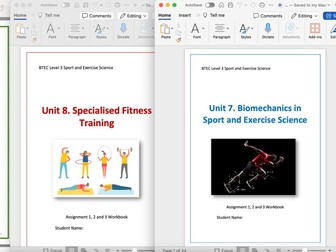 BTEC L3 Sport and Exercise Science Units 7 & 8 Resource Bundle