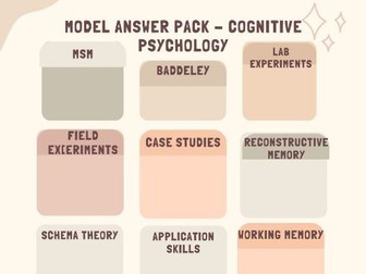 Model answer PACK for Cognitive Psychology