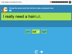 I can make a compound noun - Interactive Activity - Year 2 Spag