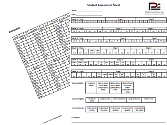 Student Assessment Sheet - Phonics / Reading / Blending (Jolly Phonics)