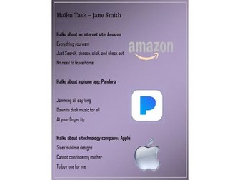 Tech Haiku Lesson Activity for Teaching Microsoft Word Skills
