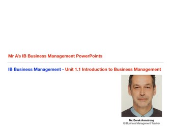 IB Business Management Unit 1.1 - Introduction to Business Management