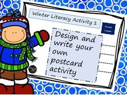 Winter literacy activity - write a postcard