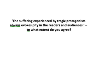AQA Lit B Band 5 essay tragedy