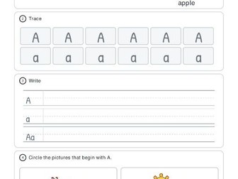 Alphabet A-Z Tracing & Phonics Workbook
