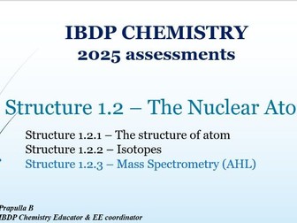 Chemistry Structure 1.2- The Nuclear Atom