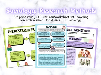 AQA Sociology GCSE Research Methods Revision Pack