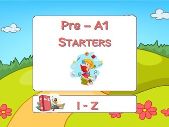 YLE Pre A1 Starters, Flashcards I to Z