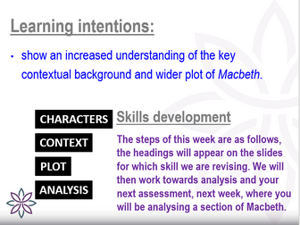 Extensive Macbeth context and character introduction