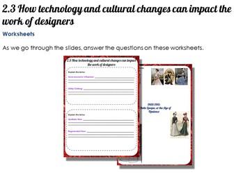 A Level Fashion & Textiles - 2.3 How technology and cultural changes can...