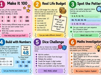 Numeracy Early Finisher Cards