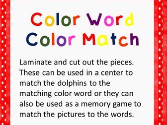 Color Word and Color Match